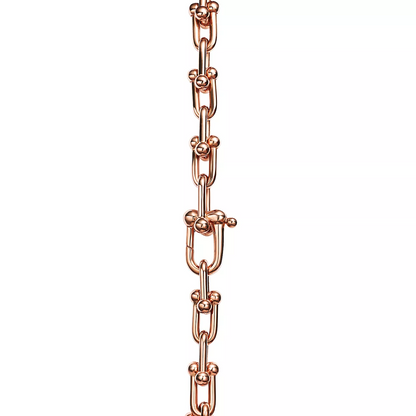 [Aura Jewelry]HARDWEAR SMALL LINK 26 MOTIF PINK GOLD BRACELET