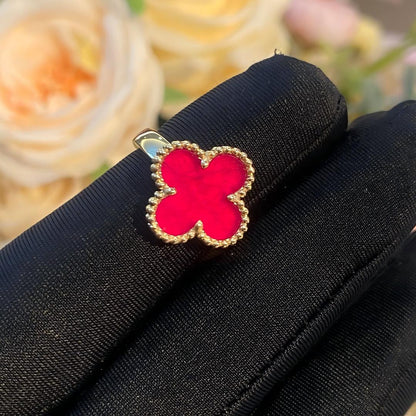 [Aura Jewels]NEW CLOVER PINK ENAMEL RINGS