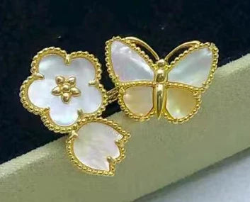[Regal Jewels] 26 NEW CLOVER LUCKY LIGHT YELLOW AND WHITE SET