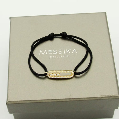 [Regal Jewels]Messika Care(s) pink cord pavé bracelet