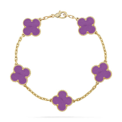 [Regal Jewels]CLOVER 5 MOTIF VIOLET BRACELET COLLECTION