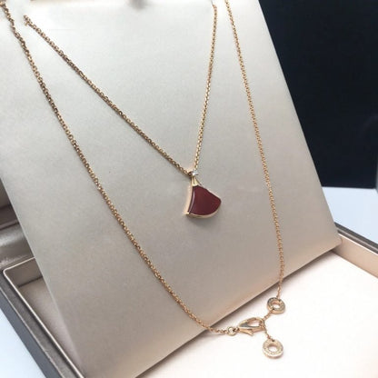 [Aura Jewels]DREAM NECKLACE CARNELIAN 1 DIAMOND