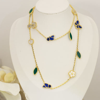 [Regal Jewels]LUCKY SPRING BUTTERFLY 15 FLOWER NECKLACE