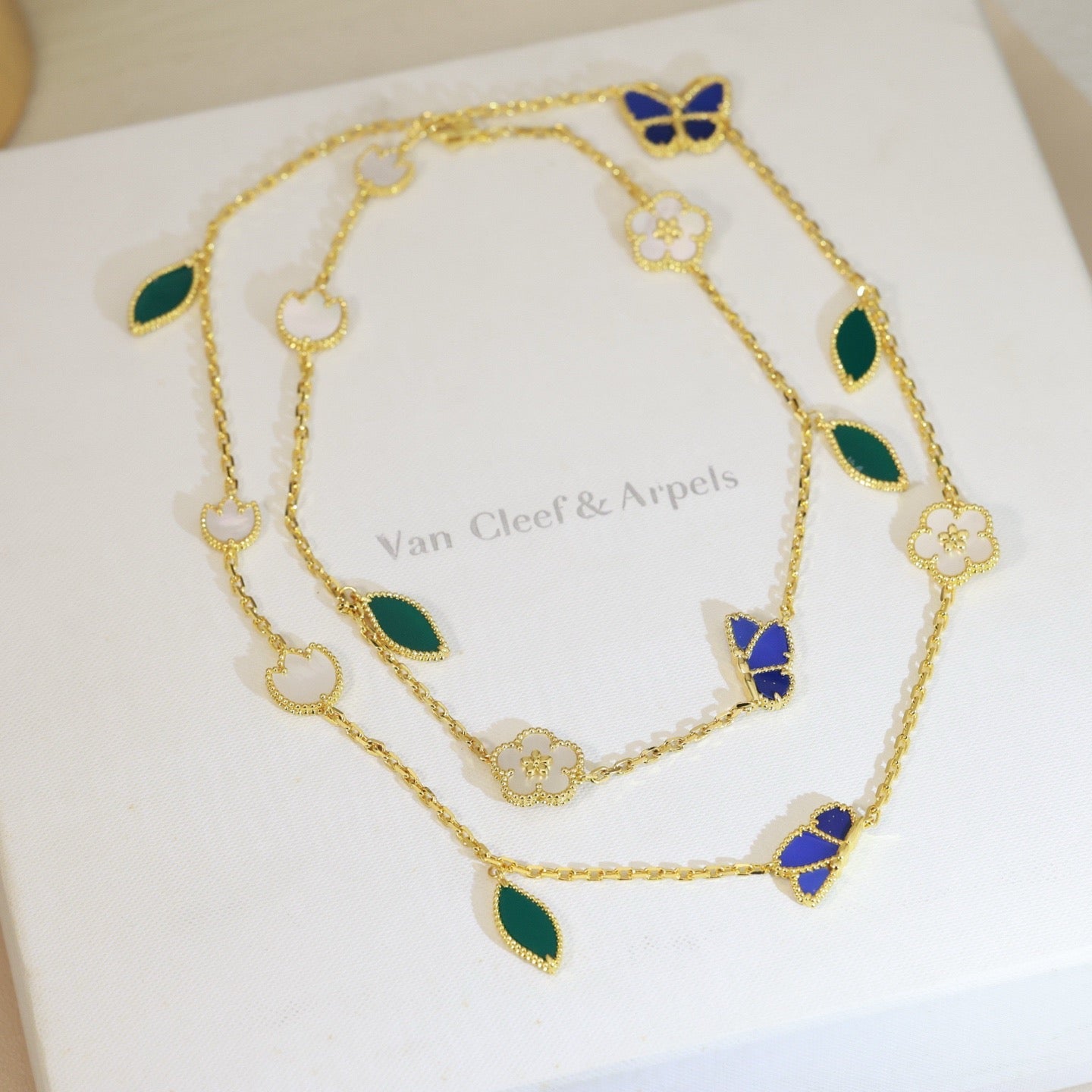 [Regal Jewels]LUCKY SPRING BUTTERFLY 15 FLOWER NECKLACE