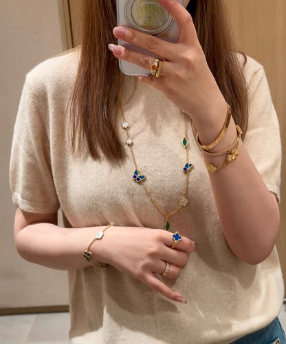 [Regal Jewels]LUCKY SPRING BUTTERFLY 15 FLOWER NECKLACE