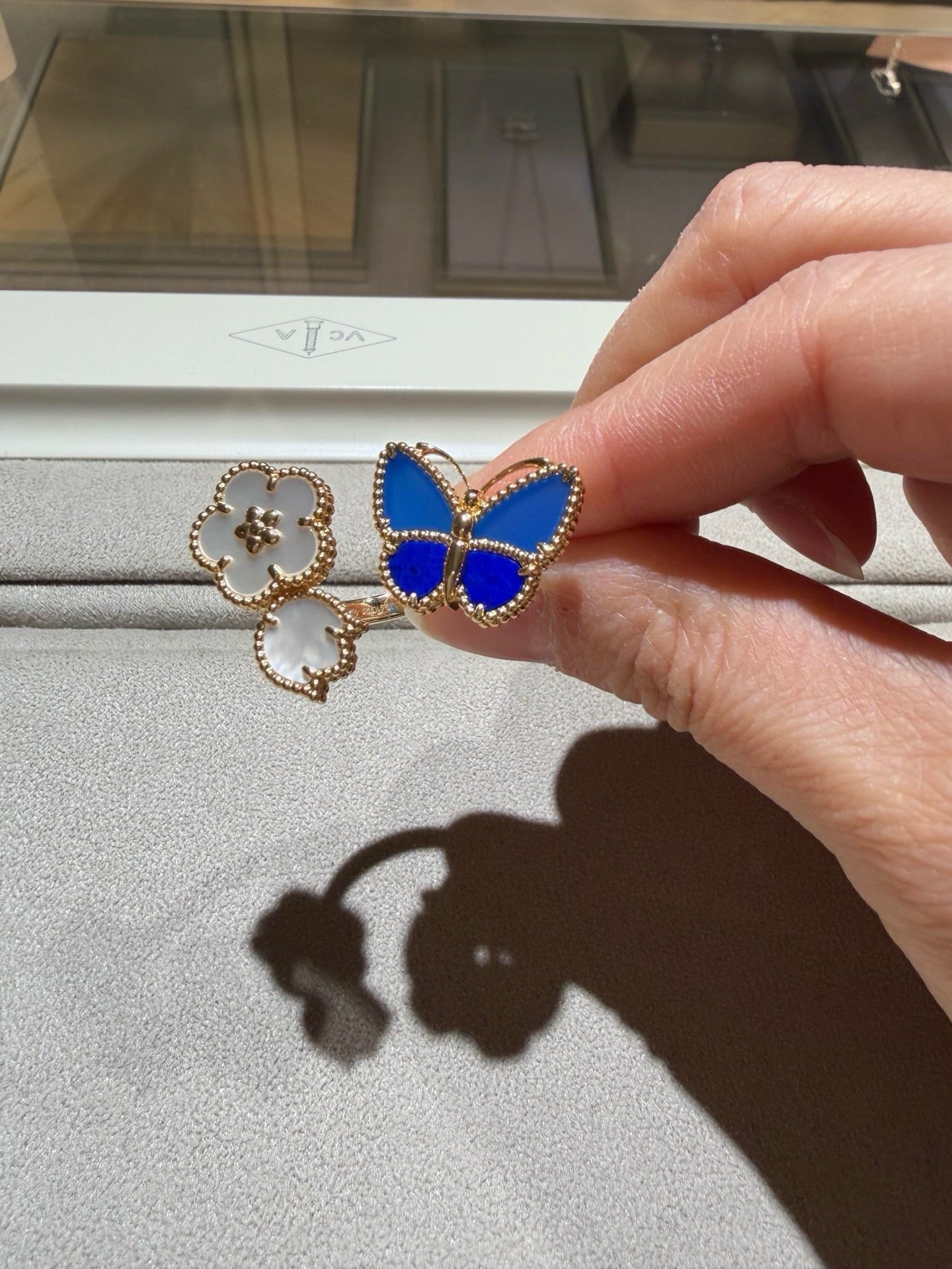 [Regal Jewels]LUCKY SPRING BUTTERFLY OPEN-FACE RINGS
