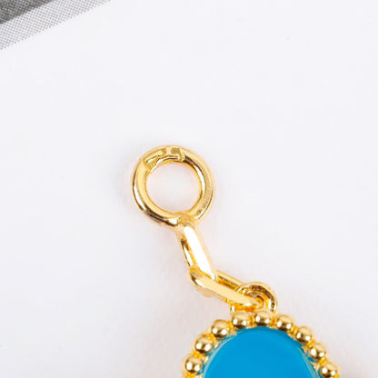 [Regal Jewels]CLOVER 5 MOTIFS TURQUOISE BRACELET