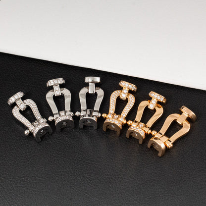 [Regal Jewels]FORCE LARGE HORSESHOE FULL DIAMOND BRACELET SILVER