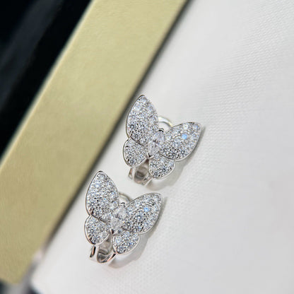 [Regal Jewels]BUTTERFLY ALL DIAMOND EARRINGS