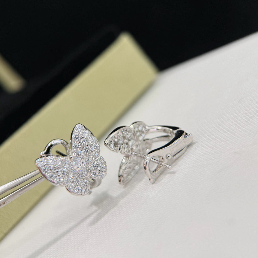 [Regal Jewels]BUTTERFLY ALL DIAMOND EARRINGS