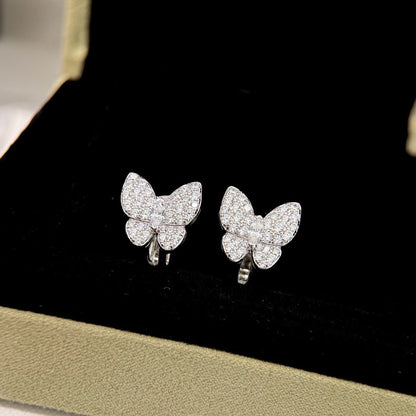 [Regal Jewels]BUTTERFLY ALL DIAMOND EARRINGS