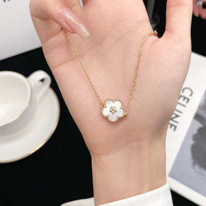 [Regal Jewels]LUCKY WHITE MOP PLUM BLOSSOM  BRACELET