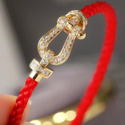 [Regal Jewels]FORCE LARGE HORSESHOE FULL DIAMOND BRACELET SILVER