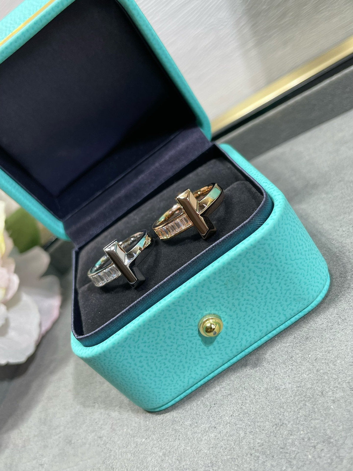[Aura Jewelry]T1 WIDE 4.5MM DIAMOND RING