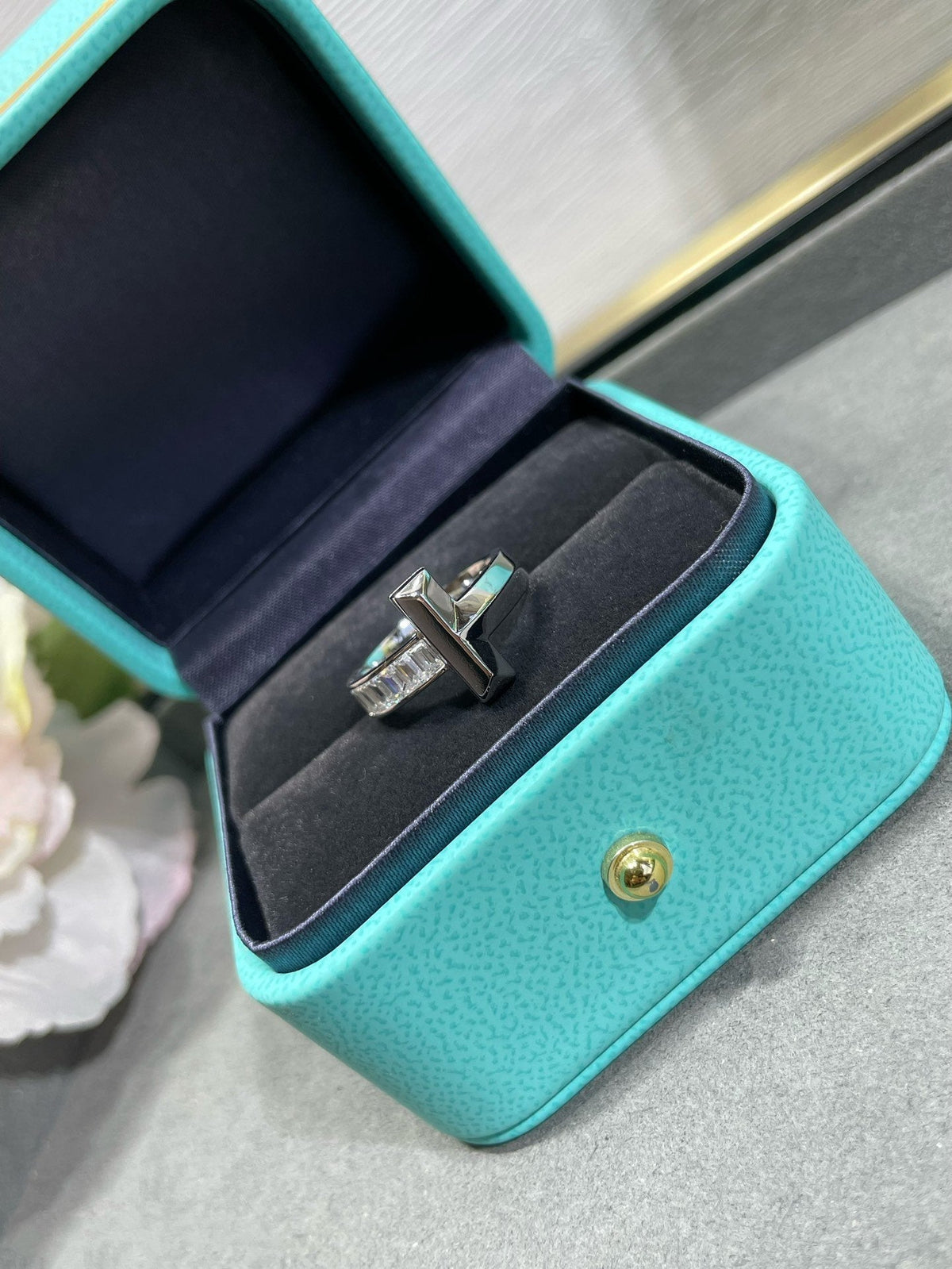 [Aura Jewelry]T1 WIDE 4.5MM DIAMOND RING