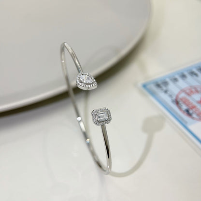 [Regal Jewels]JONC FLEX MY TWIN TOI & MOI SILVER DIAMOND BRACELET