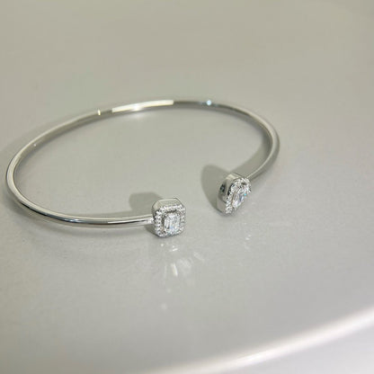 [Regal Jewels]JONC FLEX MY TWIN TOI & MOI SILVER DIAMOND BRACELET