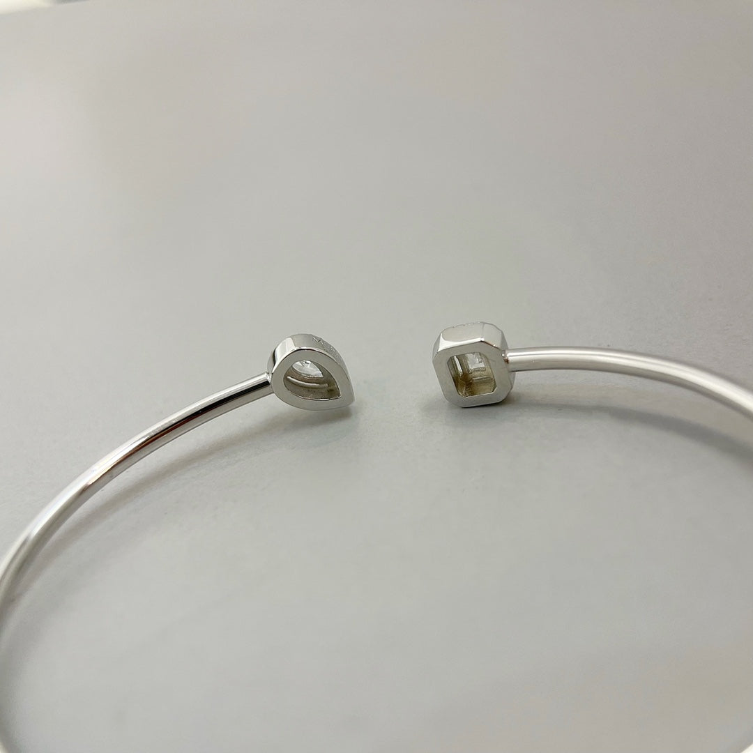 [Regal Jewels]JONC FLEX MY TWIN TOI & MOI SILVER DIAMOND BRACELET