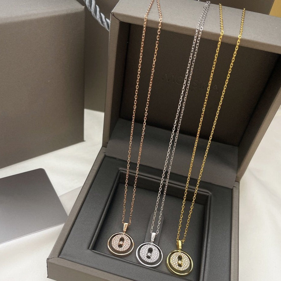 [Regal Jewels]LUCKY MOVER PM PAVED NECKLACE