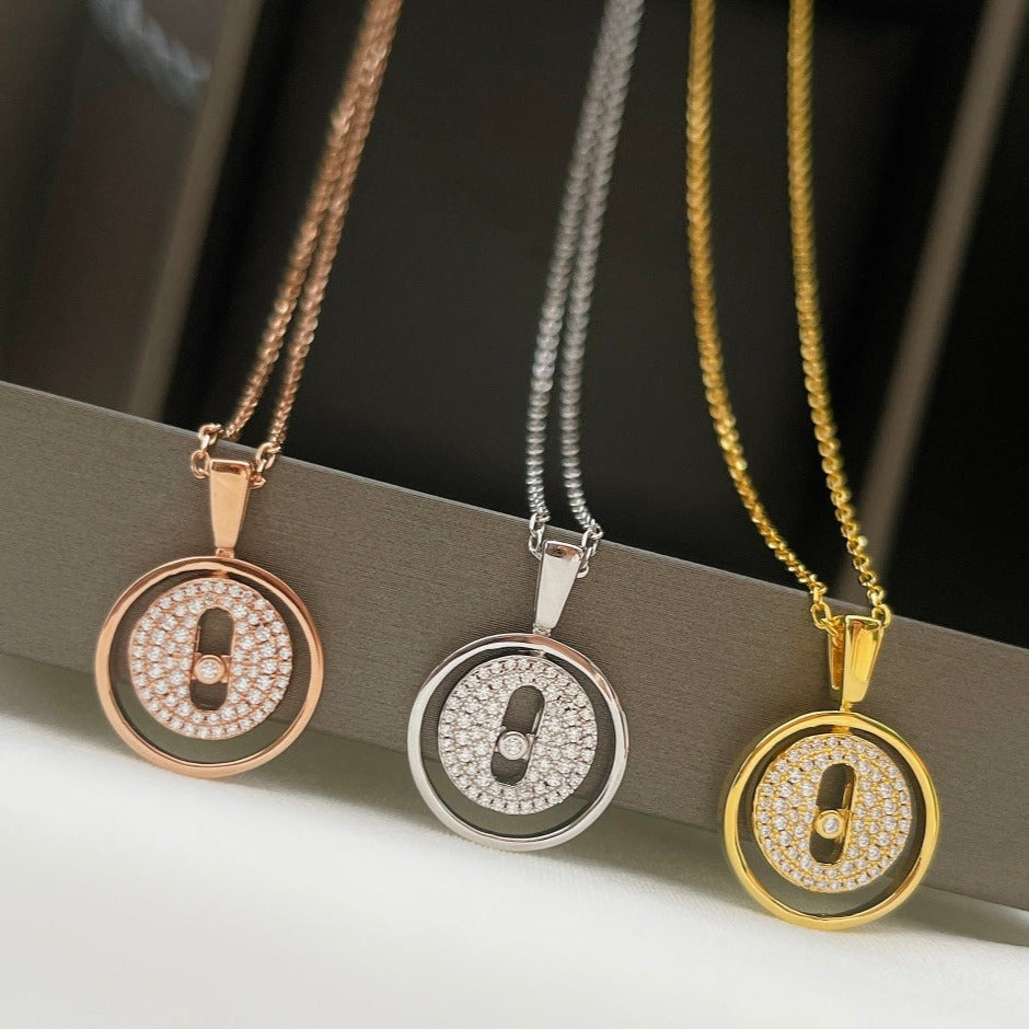 [Regal Jewels]LUCKY MOVER PM PAVED NECKLACE