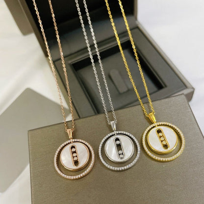 [Regal Jewels]LUCKY MOVE MM NACRE BLANCHE DIAMOND NECKLACE