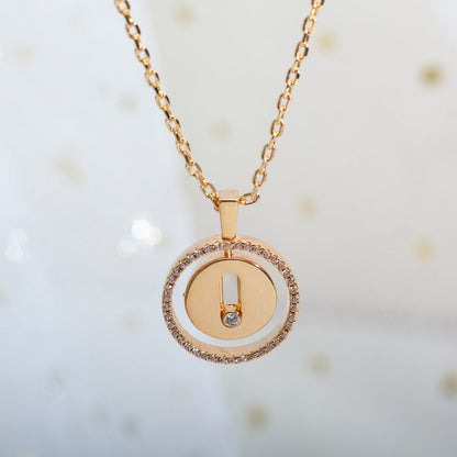 [Regal Jewels]LUCKY MOVE PM NECKLACE PINK GOLD DIAMOND