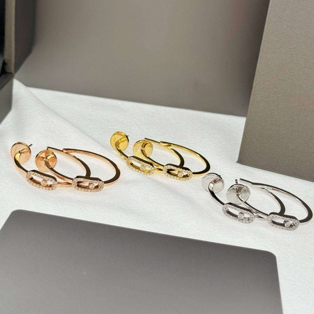 [Regal Jewels]CREOLES MOVE UNO PM DIAMOND EARRINGS