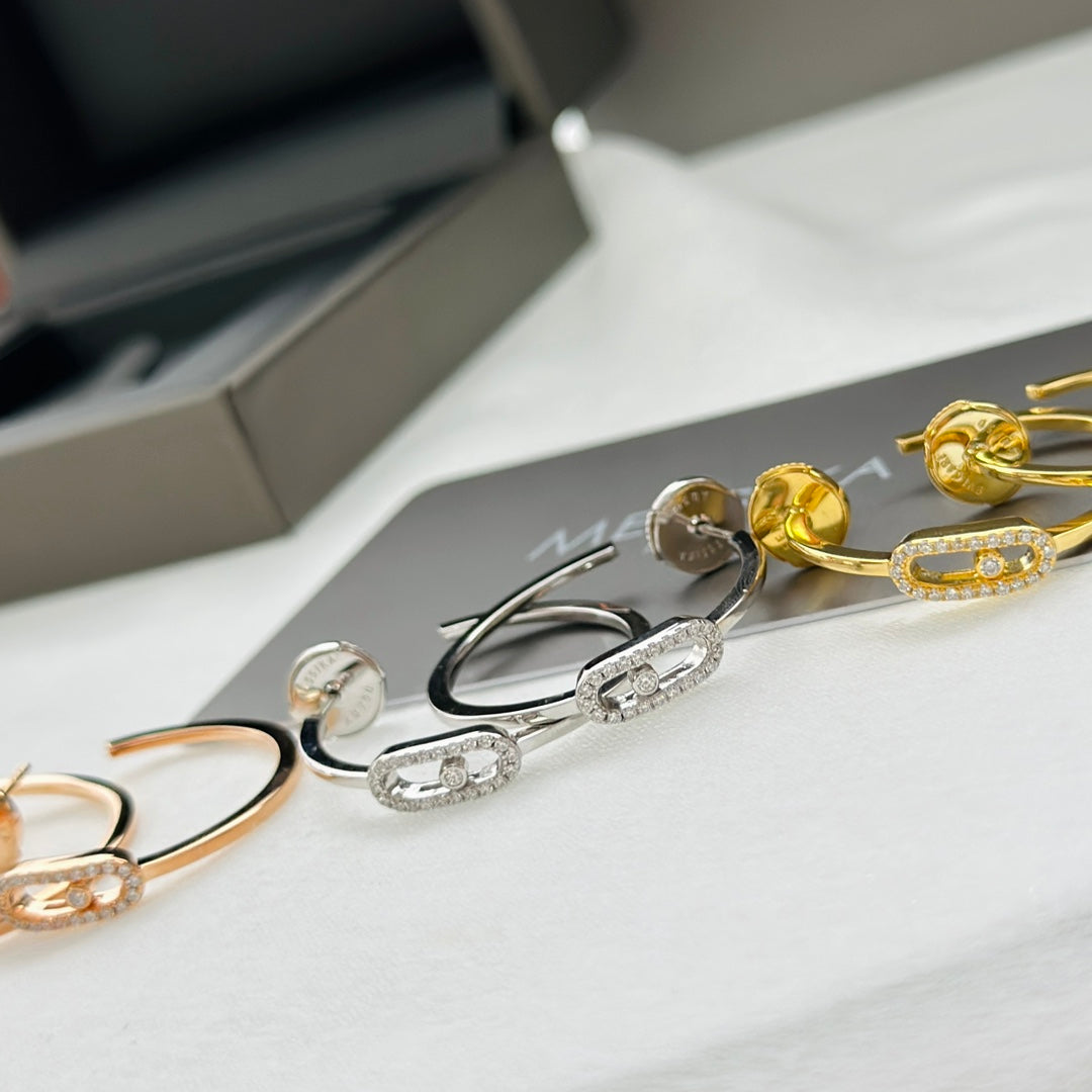 [Regal Jewels]CREOLES MOVE UNO PM DIAMOND EARRINGS