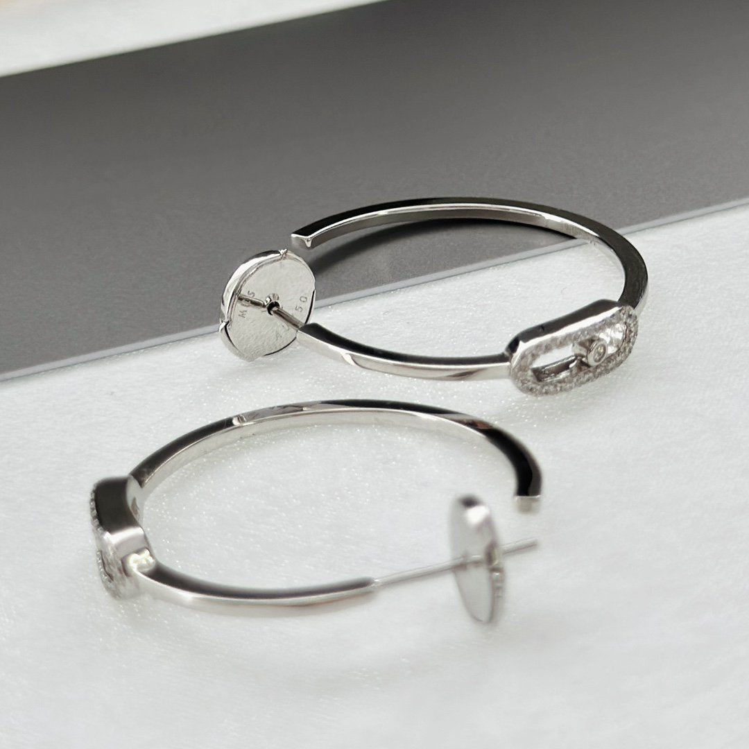 [Regal Jewels]CREOLES MOVE UNO PM DIAMOND EARRINGS