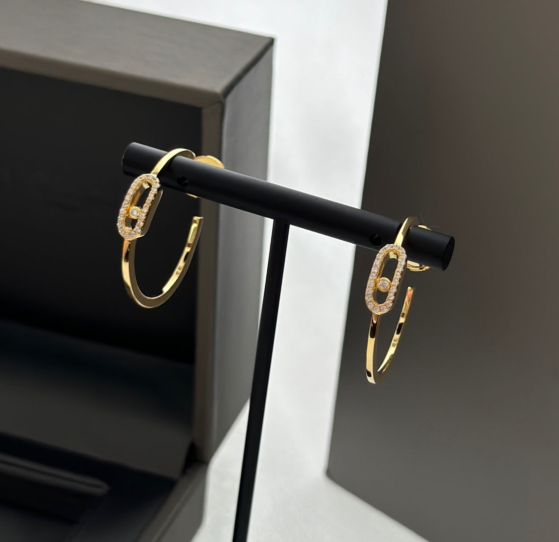 [Regal Jewels]CREOLES MOVE UNO PM DIAMOND EARRINGS