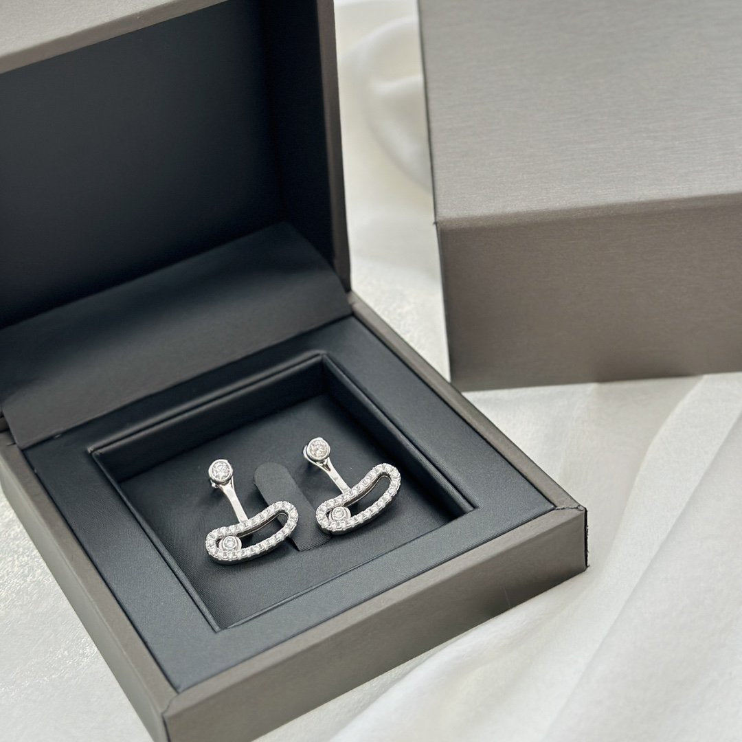 [Regal Jewels]MOVE UNO SILVER DIAMOND EARRINGS