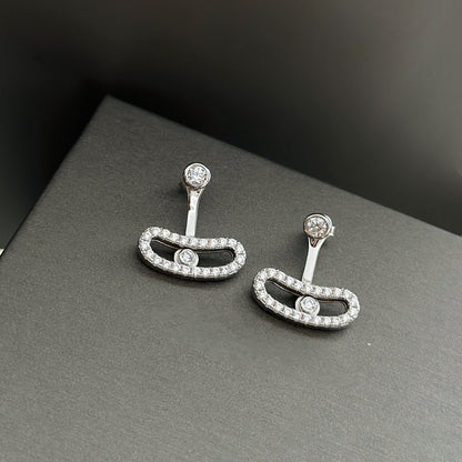 [Regal Jewels]MOVE UNO SILVER DIAMOND EARRINGS