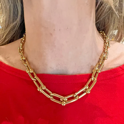 [Aura Jewelry]HARDWEAR PINK GOLD CHOKER