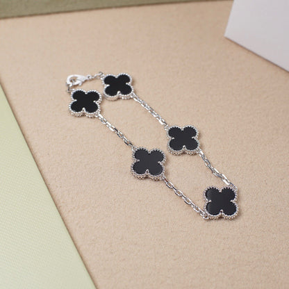 [Regal Jewels]CLOVER 5 MOTIF ONYXS BRACELET COLLECTION
