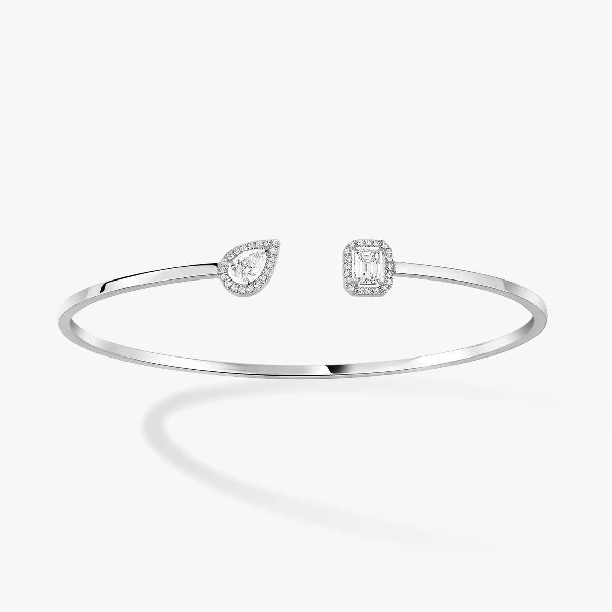[Regal Jewels]JONC FLEX MY TWIN TOI & MOI SILVER DIAMOND BRACELET