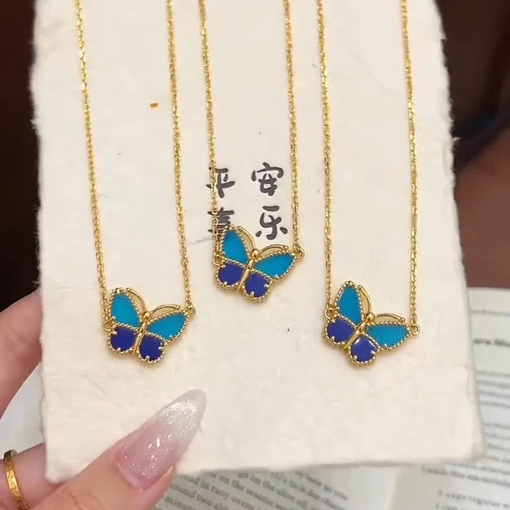 [Regal Jewels] 2026 NEW LUCKY BUTTERFLY 1 MOTIFS NECKLACE