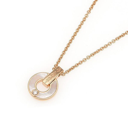 [Aura Jewels]GARI NECKLACE PINK GOLD MOP