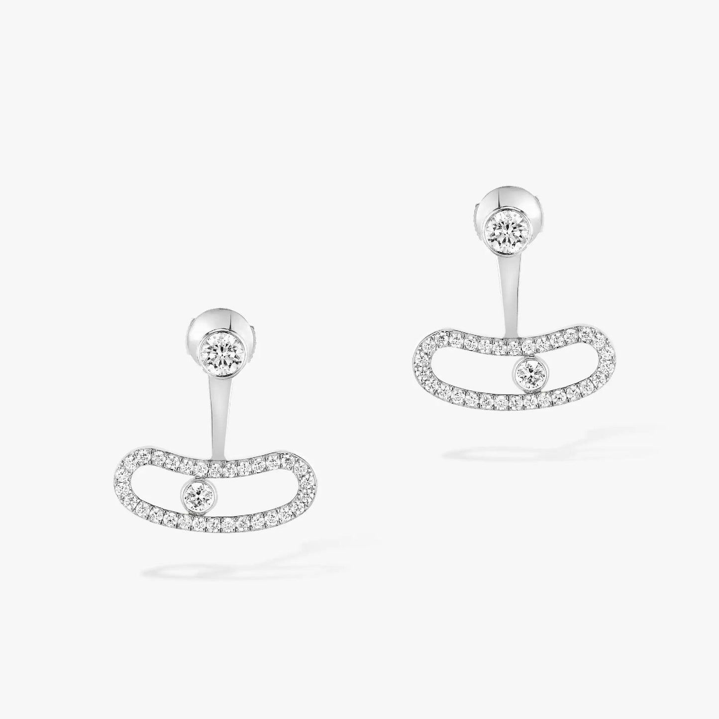 [Regal Jewels]MOVE UNO SILVER DIAMOND EARRINGS