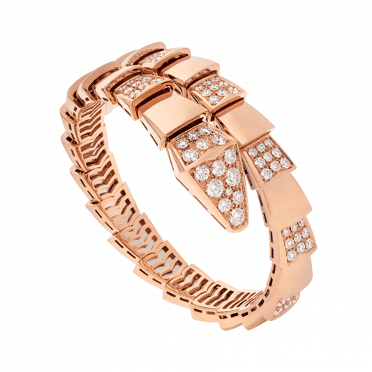 [Aura Jewels]SERPENTI WIDE BRACELET PINK GOLD DIAMOND