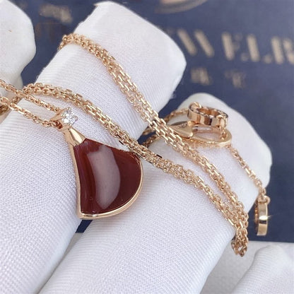 [Aura Jewels]DREAM NECKLACE CARNELIAN 1 DIAMOND