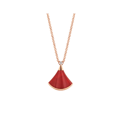 [Aura Jewels]DREAM NECKLACE CARNELIAN 1 DIAMOND