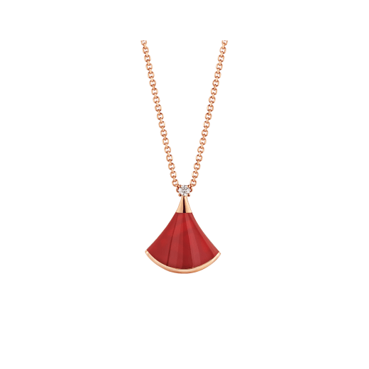 [Aura Jewels]DREAM NECKLACE CARNELIAN 1 DIAMOND
