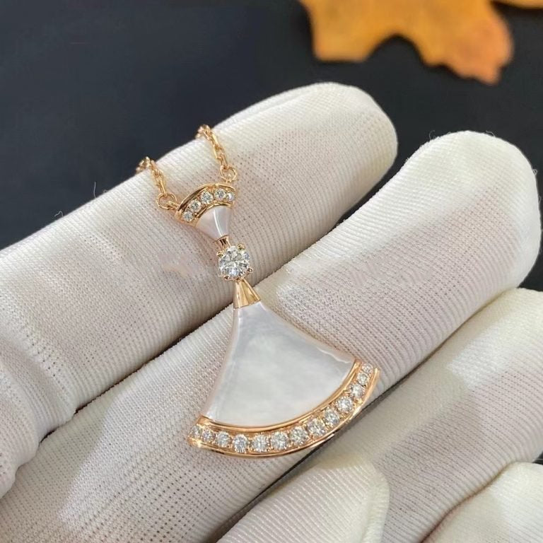 [Aura Jewels]DREAM NECKLACE MOP PINK GOLD DIAMOND