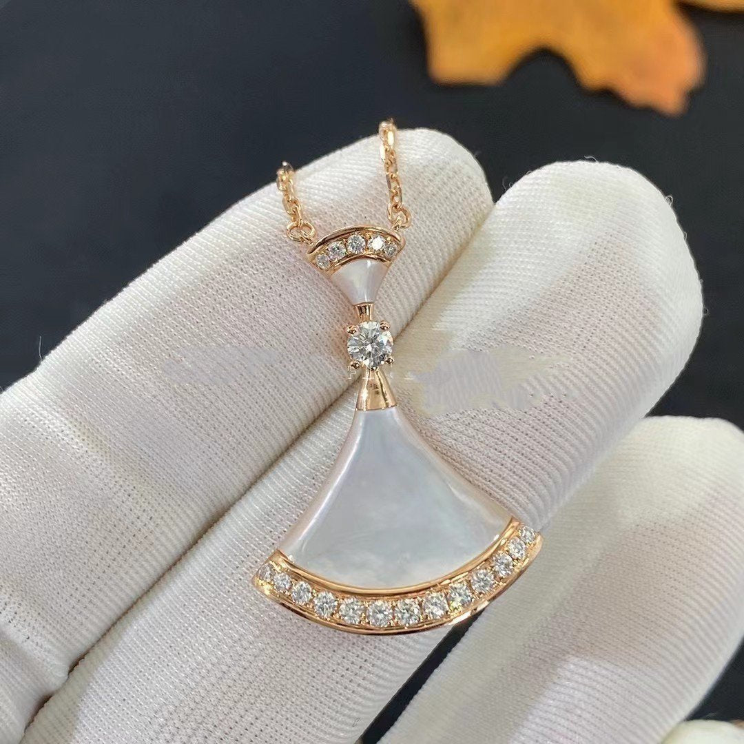 [Aura Jewels]DREAM NECKLACE MOP PINK GOLD DIAMOND