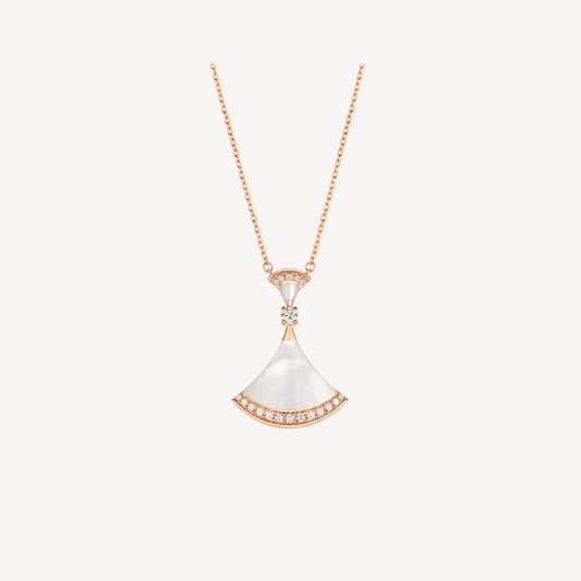 [Aura Jewels]DREAM NECKLACE MOP PINK GOLD DIAMOND