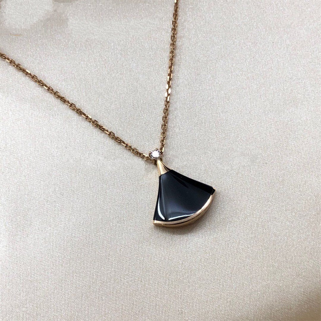 [Aura Jewels]DREAM NECKLACE ONYX 1 DIAMOND