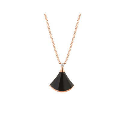 [Aura Jewels]DREAM NECKLACE ONYX 1 DIAMOND