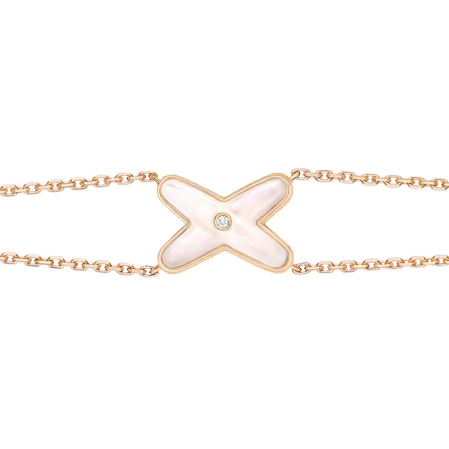 [Regal Jewels]JEUX BRACELET WHITE MOP PINK GOLD 1 DIAMOND