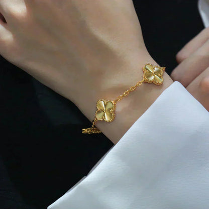 [Regal Jewels]CLOVER 5 MOTIF LASER BRACELET COLLECTION