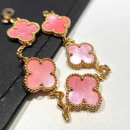 [Regal Jewels]CLOVER 5 PINK MOP BRACELET